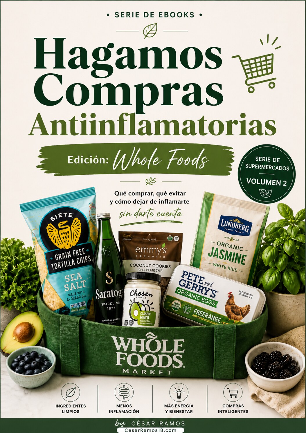 Portada Guía Whole Foods Saludable por César Ramos